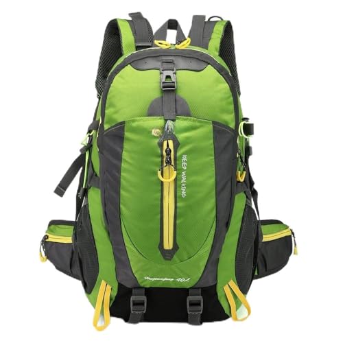 Mochila De Escalada À Prova D'água Viagem Esportiva Ao Ar Livre Acampamento Caminhada Trekking Mulheres Para Homens(Verde)