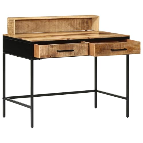 Bureau d'ordinateur stable en bois massif pour organiser votre espace