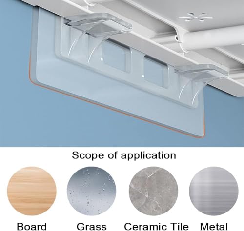 Image of 2 PCS AdhesiveShelf Double Row Hook Bracket Self Adhesive Shelf Support Pegs Punch FreeShelf Pins Shelf Clips for Cabinet Cupboard Kitchen Bathroom Closet FurnitureShelf Holder Organizer