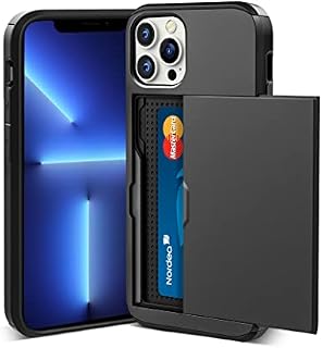 ACOCOBUY Compatible with iPhone 13 Pro Case Shockproof Wallet Case for iPhone 13 Pro Case with Card Holder Protective Dual Layer Armor Phone Case Rubber Bumper Phone Cover for iPhone 13 Pro Black