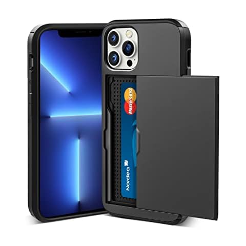 ACOCOBUY Compatible with iPhone 13 Pro Case Shockproof Wallet Case for iPhone 13 Pro Case with Card Holder Protective Dual Layer Armor Phone Case Rubber Bumper Phone Cover for iPhone 13 Pro Black Cover