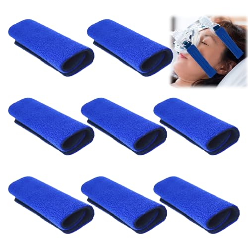 VEGCOO 8-Pack CPAP Gurtbezüge Gesichtspads, Universal CPAP-Gurtpolster, CPAP Maske Kopfband Gurtbezüge, CPAP Komfortpolster für Verringerung von Einbuchtungen und Wange Rote Flecken