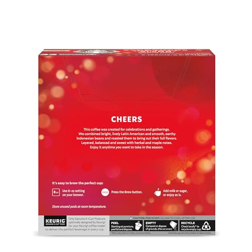 Starbucks K-Cup Coffee Pods, Medium Roast Coffee for Keurig Brewers, Holiday Blend, 100% Arabica, Limited Holiday Edition, 1 Box (32 Pods)