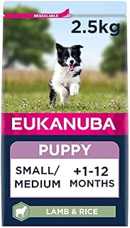 Eukanuba Complete Puppy Dry Dog Food for Small and Medium Breeds Rich In Lamb and Rice with Turmeric 2.5kg