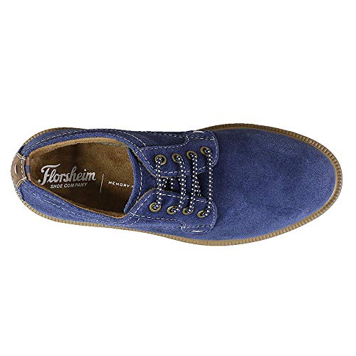 Florsheim Boy's Supacush Plain Toe Ox, Jr. (Toddler/Little Kid/Big Kid) Navy Suede/White Sole 11.5 Little Kid M #TOP1
