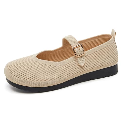 landing craft Flats for Women Round Toe Barefoot Mary Jane Flats for Women Slip On Washable Casual Office Dressy Shoes
