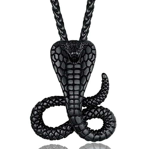 Chainspromax Snake Pendant Cobra Snake Jewelry Mens Black Gothic Necklace Satanic Necklace Cool Jewelry #TOP14