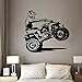 Autocollant mural en vinyle pour chambre à coucher, chambre de garçon, moto tout-terrain, moto tout-terrain, chambre d'enfant, décoration d'intérieur, 57 x 52 cm