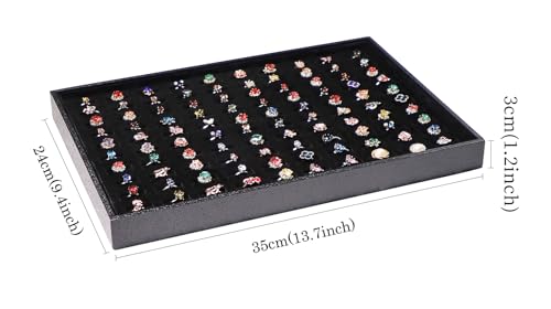 Image of Wudygirl Ring Holder 100 Slots Ring Organizer Stackable Jewelry Tray for Drawer(100 Slots)