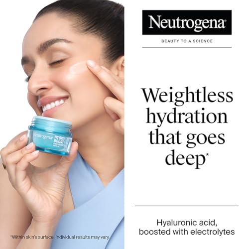 Image of Neutrogena Hydro Boost Hyaluronic Acid Face Moisturizer | Oil‑Free Water Gel | 24H Hydration | Non‑Sticky & Fast Absorbing | For All Skin Types | Men & Women | 13 g