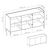 Dmora - Credenza Avez, Buffet da soggiorno, Madia moderna da salotto a 3 ante, 155x43h75 cm, Rovere e Antracite #1
