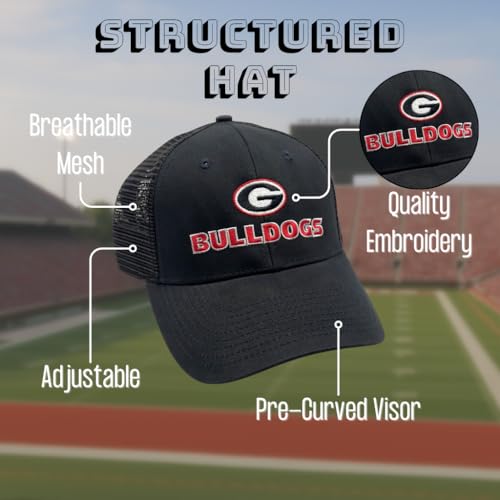 Gorra Trucker Ajustable Negra Georgia Bulldogs miniatura 5