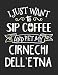 Produktbild I Just Want to Sip Coffee and Pet My Cirnechi dell'Etna: 8.5x11 Cirnechi dell'Etna Dog Notebook Journal College Ruled Paper for Men & Women