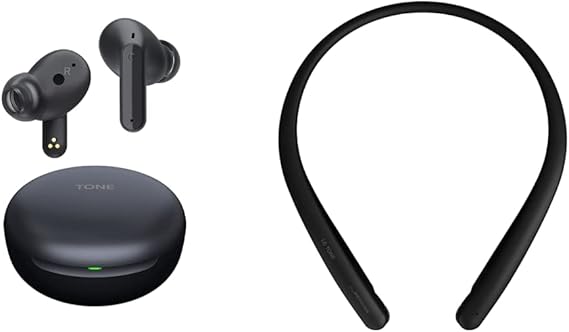 lg tone free true wireless bluetooth earbuds fp5 active noise cancelling earbuds black tone style hbs sl5 bluetooth wireless stereo neckband earb