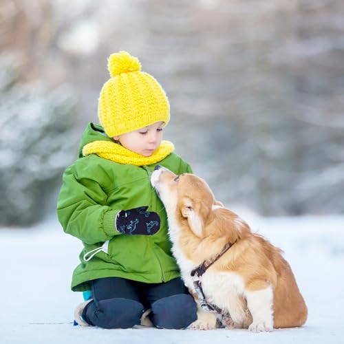 QKURT Guantes de Esquí para Niños, Guantes de Nieve de Invierno Impermeables, Guantes de Snowboard Antideslizantes a Prueba de Viento, Guantes Cálidos con Forro Polar para Niños y Niñas de 2 a 8 Años - imagen 7