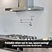 WOWOW Chrome Pot Filler Faucet - Brass Pot Filler Wall Mount Kitchen Stove Faucet with Double Joint Swing Arms
