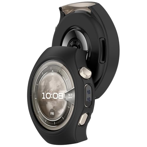 Coque Huawei Watch 5 46mm Disscool en silicone noir idéale pour le sport et les loisirs