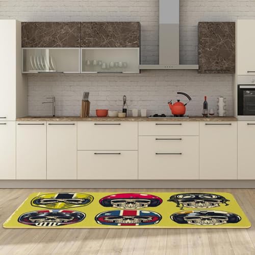 Tapis de cuisine antidérapant lot de 2 lavable pour sol propre et sec