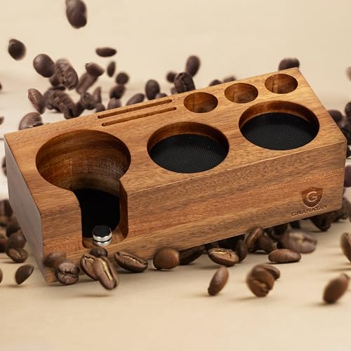 Comparison: Best Espresso Tamping Station 7 Espresso Tamping Station, Acacia Wood Tamper Station, 54-58 MM Coffee Tamper Holder, Espresso Machine Accessories