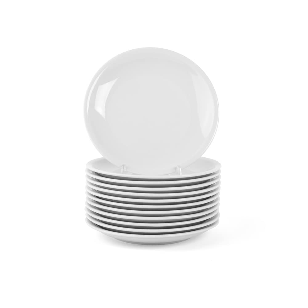Holst porcelaine – CT 019 FA1 – Lot de 12 assiettes à dessert, Porcelaine, Blanc., 18.7 x 18.7 x 2.2 cm