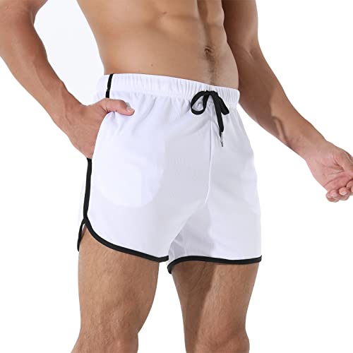 Adigaber Sport Shorts Herren Schnell Trocknend Kurze Hose Mit Tasche Fitness Training Outdoor Sporthose mit Elastische Taille