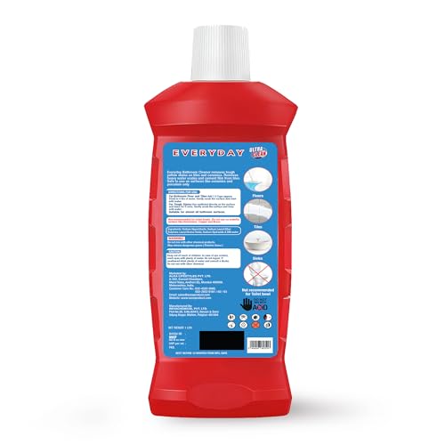 Image of Everyday Ultra Clean Bathroom Cleaner 1L | New Thicker Bathroom Floor Cleaner | Suitable for Bathroom floors, Slabs, Wall tiles, Sinks, Basins, Stainless Steel taps and Shower heads (Pack of 3)