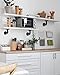 MUZIK 4 Pack Pipe Floating Shelf Bracket Heavy Duty, Black L Pipes Shelf Brackets Iron Shelving Brackets for Shelves - Vintage DIY Pipe Shelf (4*4 Inch)