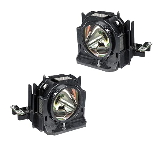 Brighter Lamp ET-LAD60AW(2���Z�b�g) �v���W�F�N�^�[�����p�����v�y�n�E�W���O�t��/���P�x/�������zfor Panasonic�E�p�i�\�j�b�N PT-DZ570, PT-DW530, PT-DX500