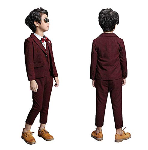 Costume en laine mélangée garçon QZI ensemble tuxedo slim fit chic