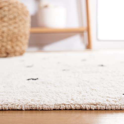 Safavieh Easy Care Collection Runner Rug - 2'3" X 9', Ivory & Black, Handmade Machine Polka Dot Tassel, Machine Washable Ideal For High Traffic Areas In Living Room, Bedroom (Ecr212Z) #TOP3