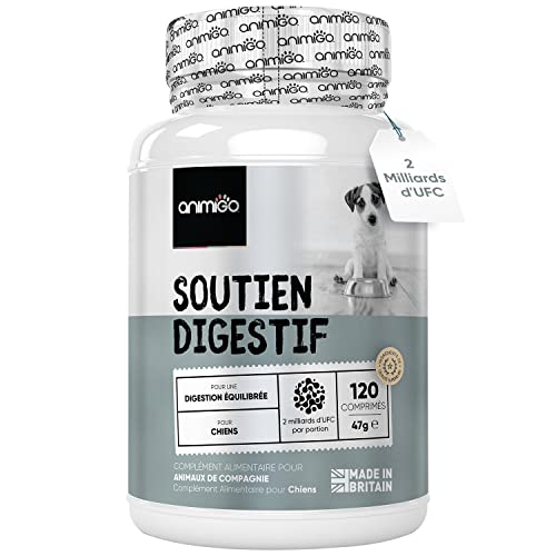 Confort Digestif pour Chien - 120 Comprimés - Goût Poulet - 5 Souches Actives de Bonnes Bactéries, 2 Milliards d'UFC par Portion, Ferments Lactiques Dont Lactobacillus Acidophilus & Plantarum Cover