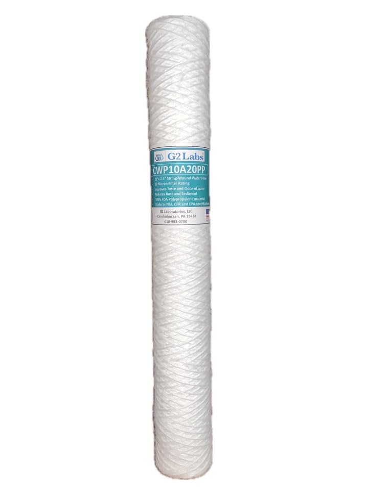 Labs String Wound Water Filter 10 Long x 2 5 Diameter 10 Microns