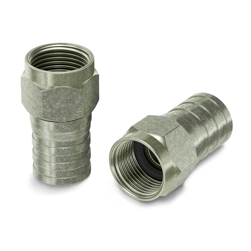 50 conectores crimpeables F-type para cable coaxial RG6 miniatura 1
