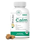 PetJoy Hemp Calming Chews for Dogs Relaxation Separation Anxiety Relief - Hemp Gummies for Calm Dog Sleep Aid for Puppies with Chamomile (60 Bacon Calming Treats)