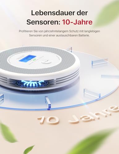 X-Sense XP0A-iR Rauch und CO Melder mit Sprachalarm und Standortansage, WLAN Kombinierter Rauch- und Kohlenmonoxidmelder für 17 festlegbare Räume，kompatibel mit der X-Sense Home Security-App, 1 Stück
