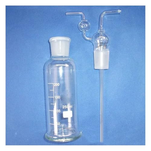 Flacon en verre laboratoire à tube droit Drechsel 250 ml pour lavage de gaz