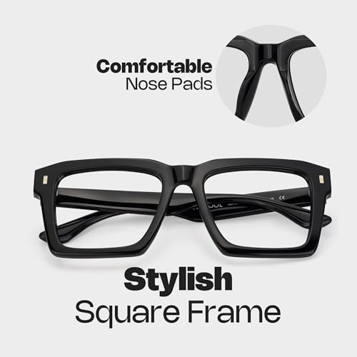 Image of Zeelool Stylish Square Blue Light Blocking Glasses for Men Computer Glasses Kenish ZJGA634947-07 Black