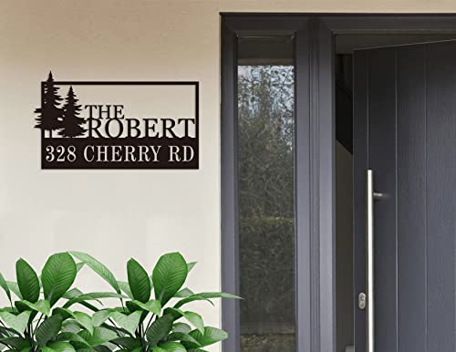 Address Numbers For Houses Custom Pine Tree Address Sign Custom House Number Sign Personalized Metal Address Plaque Address Sign With Pine Custom Numbers For House Housewarming Gift #TOP2