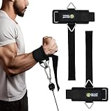 J Bryant Fitness Wrist Straps for Weightlifting and Cable Machines - Premium Padded Wrist Cuffs with Sturdy Triangle Buckle Ideal for Arm Training Tricep Extensions Upright Rows and Recovery Workouts