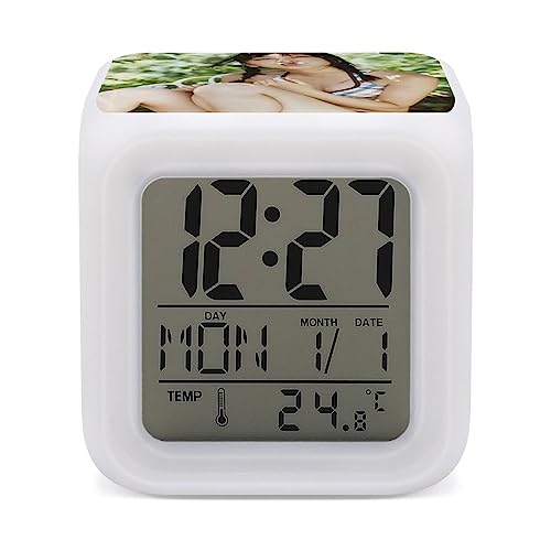 新垣結衣 目覚まし時計 時計 大音量 デジタル LEDライト スマート付 温度 スター製品 かわいい おしゃれ 男女兼用