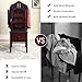 MLIKYRGK Wooden Suit Valet Stand with Contour Hanger Chair Valet with Drawer Trouser Bar and Tie & Belt Bar Freestanding Clothes Valet Stand Organizer Storage for Men and Women(Dark Brown)