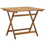vidaXL Mesa Plegable de Jardín Soporte Cocina Comedor Bistró Camping Terraza Patio Exterior Duradera Robusta 90x90x75 cm Madera Maciza de Acacia