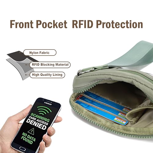 Image of Haytijoe Small Wristlet Wallets for Women Valentines Day Gifts RFID Blocking Travel Wallet Quilted Nylon Phone Purse