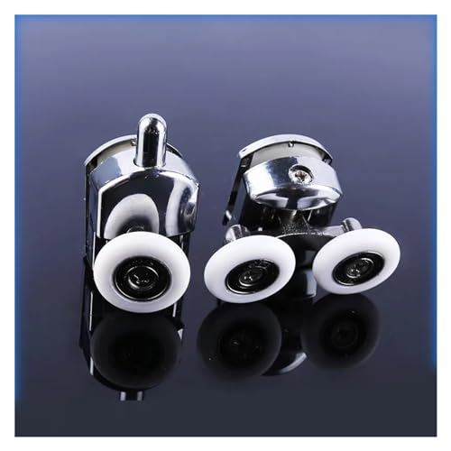 Rouleau de porte de douche 23mm en zinc, lot de 4 poulies de remplacement - 3