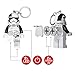 IQ Lego Star Wars First Order Stormtrooper Executioner Keychain Light - 3 Inch Tall Figure (KE115)