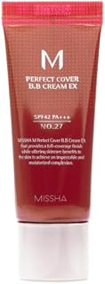 MISSHA - M Perfect Cover BB Cream EX SPF42 PA+++ 20 ml, Shade No.27 | Perfect Coverage | Sun Protection SPF 42 PA+++ | Radiant and Even Skin, 1 g