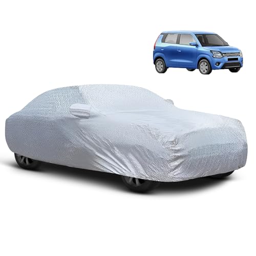 Image of Autofy Car Cover Waterproof SilverShield for Maruti WagonR [Year 2019 Onwards] - WagonR Car Cover Dust & UV Protection Car Body Cover with Mirror Pocket Soft Cotton Lining