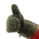 AOGATO Utensilios de Cocina Guantes De Protección Trabajo del Horno Microondas Aislamiento De Horno Eléctrico Guantes De Aislamiento Engrosamiento-un Verde-Talla Única