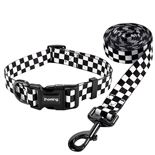 Ihoming Hundehalsband und Leine, Set für tägliches Spazierengehen, Laufen, Training,...