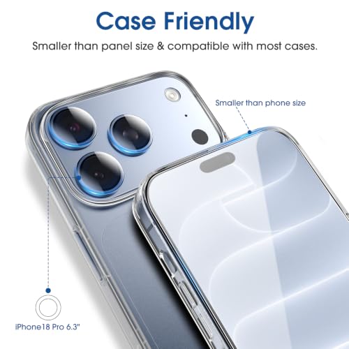 amFilm OneTouch for iPhone 18 Pro 6.3'' Screen Protector Tempered Glass - image 7